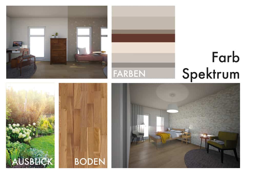 Plus - Interior Design | Unsere Planung für die Umgestaltung eines Einfamilienhauses in Dresden zusammengefasst im Moodboard inklusive Visualisierung 2