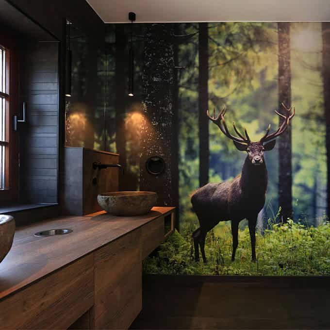 Plus - Interior Design & Innenarchitektin Heike Enke | Toilettengesstaltung im Restaurant mit Wandbildern