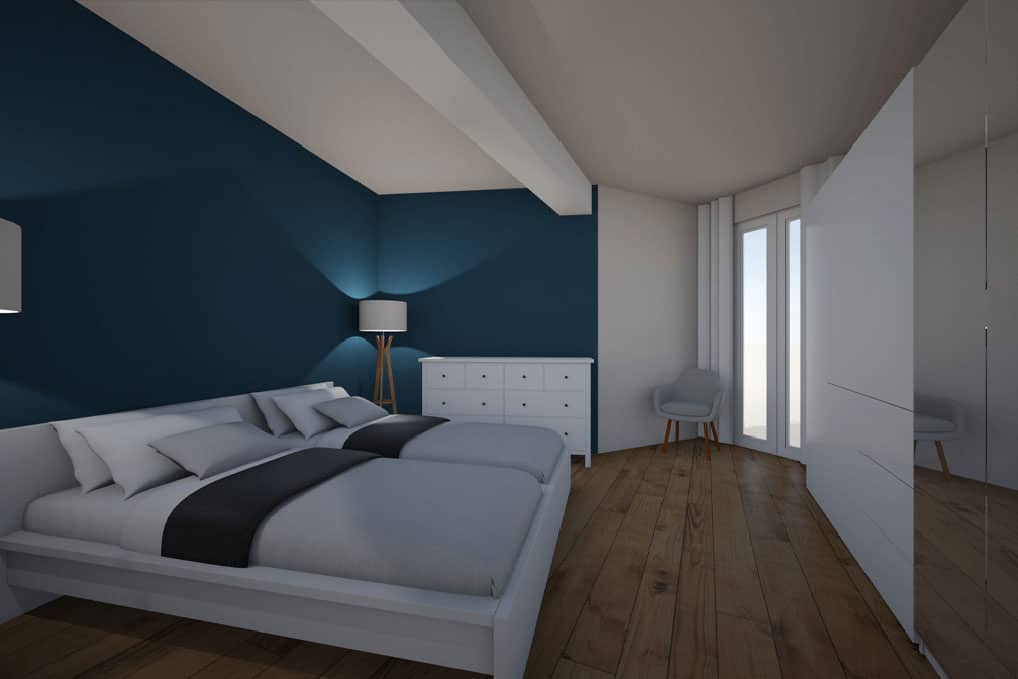 Plus - Interior Design | Wir visualisieren Ihre Räume - Neugestaltung vorab digital - Decke in Dunkelblau