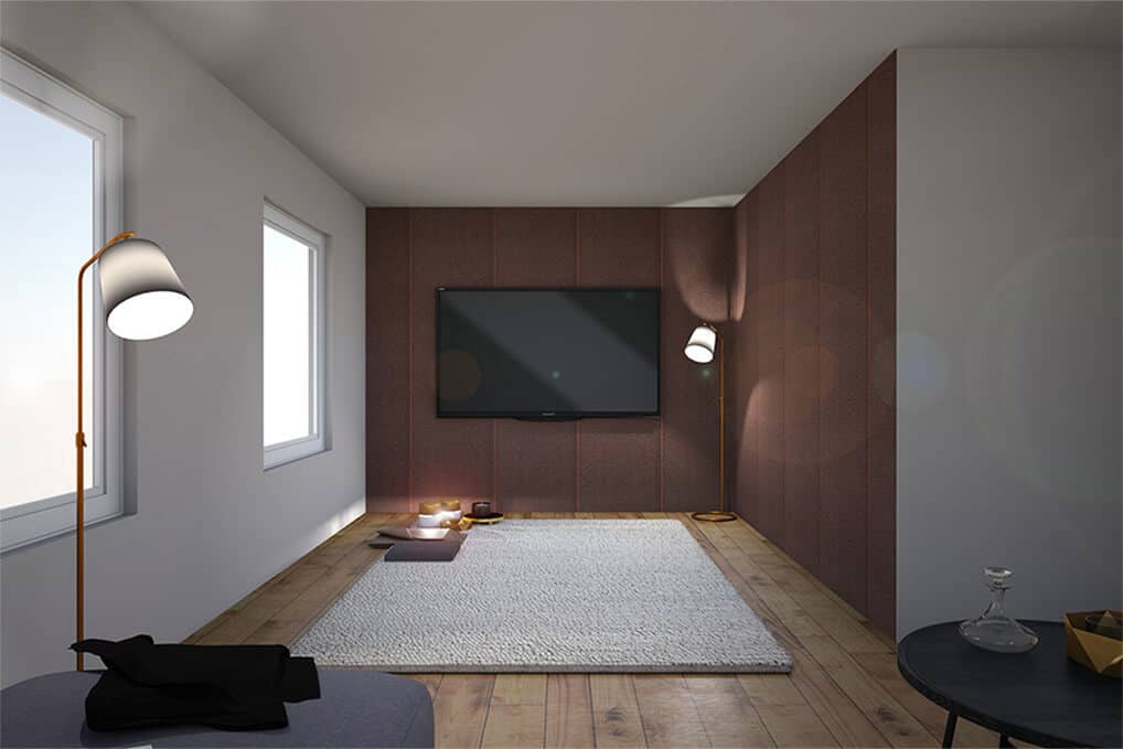 Plus - Interior Design | Wir visualisieren Ihre Räume - Neugestaltung vorab digital - Wohnzimmer mit Yogabereich