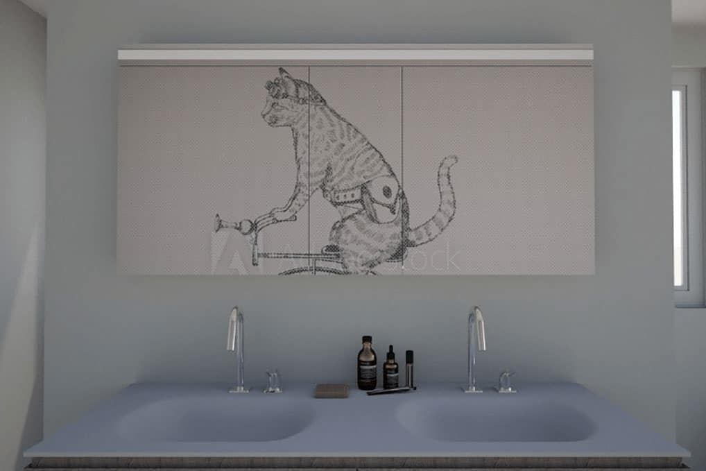 Plus - Interior Design | Wir visualisieren Ihre Räume - Neugestaltung vorab digital - Badezimmer für Katzenliebhaber