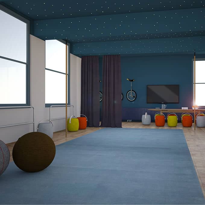 Plus - Interior Design | Visualisierung eines Zirkus für Kinder